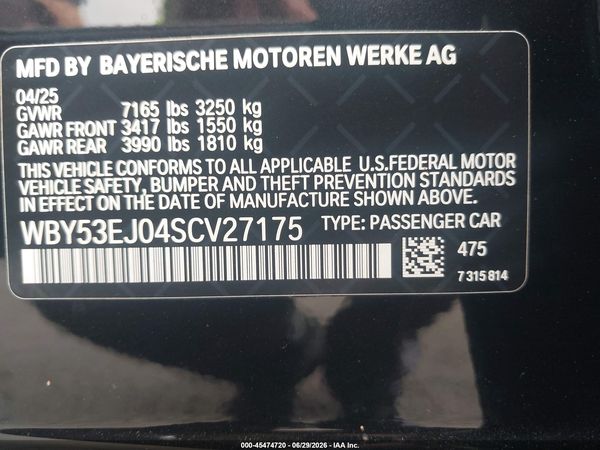 2025 BMW I7 XDRIVE60