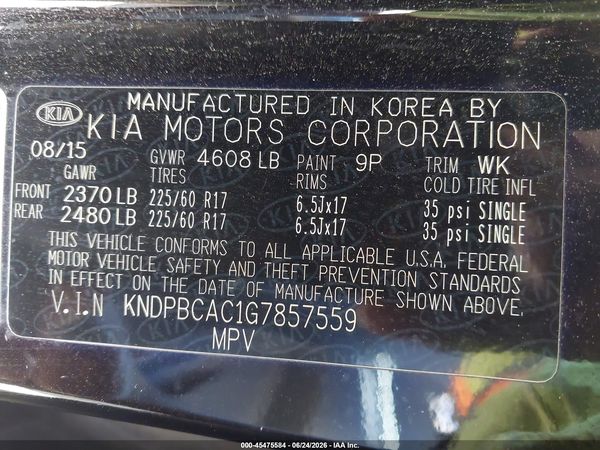 2016 KIA SPORTAGE LX