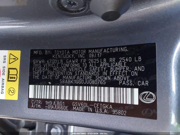 2018 LEXUS ES 350