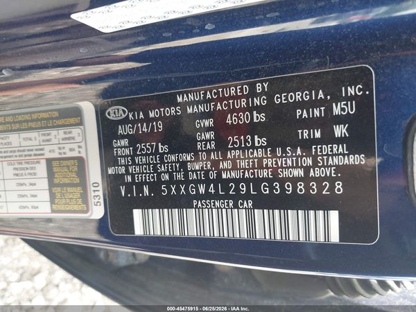 2020 KIA OPTIMA SX TURBO