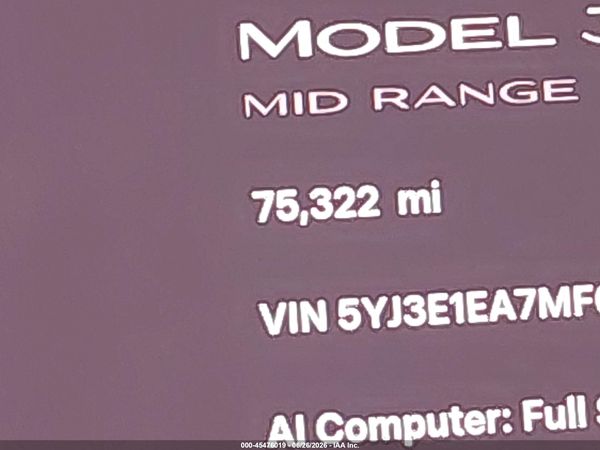 2021 TESLA MODEL 3