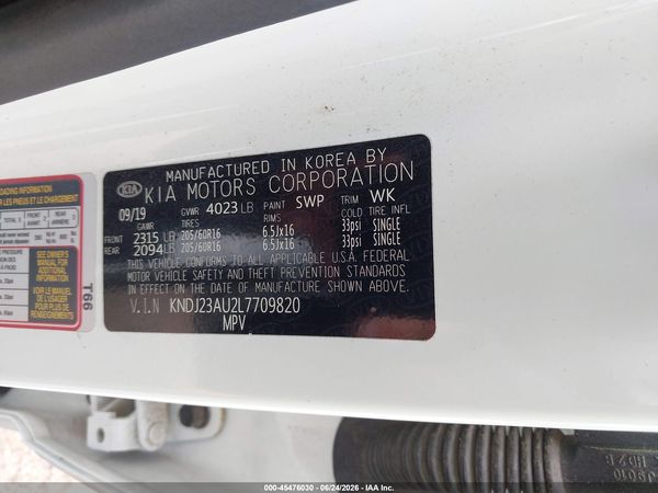 2020 KIA SOUL LX
