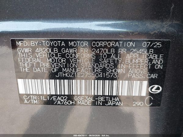2025 LEXUS IS 350 F SPORT