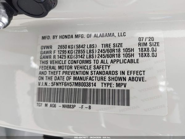 2021 HONDA PILOT AWD EX-L