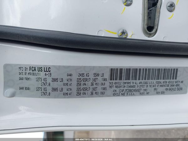 2019 JEEP CHEROKEE LATITUDE 4X4