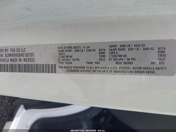 2024 RAM PROMASTER 3500