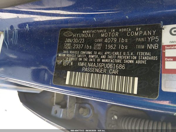 2023 HYUNDAI ELANTRA HYBRID LIMITED