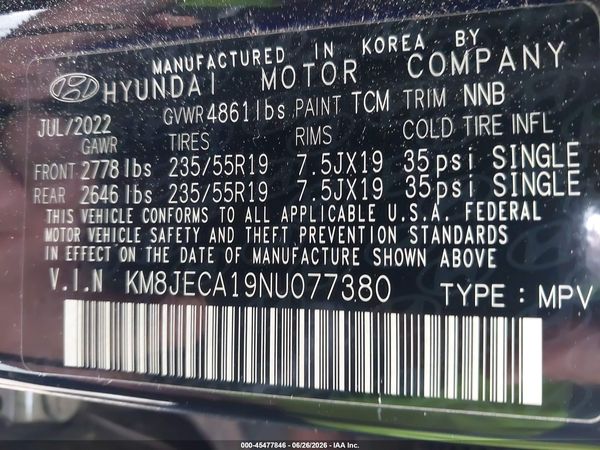 2022 HYUNDAI TUCSON HYBRID LIMITED