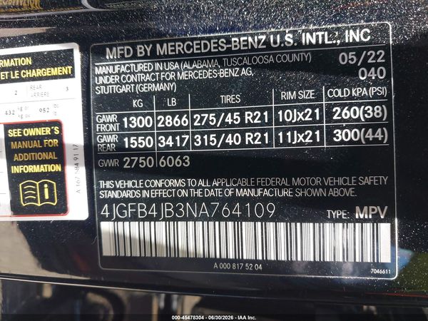 2022 MERCEDES-BENZ GLE 350 GLE350