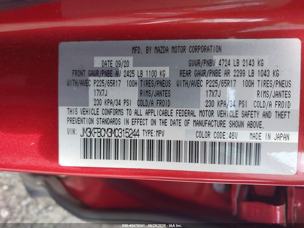 2021 MAZDA CX-5 TOURING