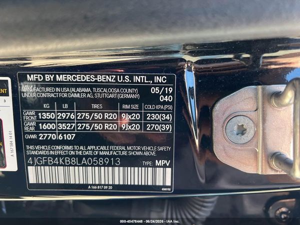 2020 MERCEDES-BENZ GLE 350 4MATIC