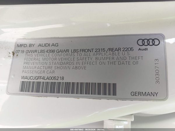 2020 AUDI A3