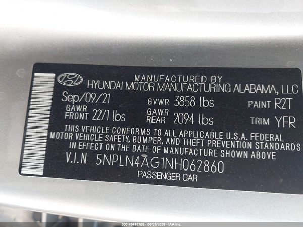 2022 HYUNDAI ELANTRA SEL