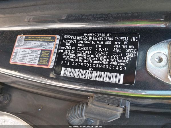 2021 KIA SORENTO LX