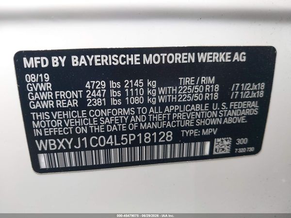 2020 BMW X2 XDRIVE28I — I9