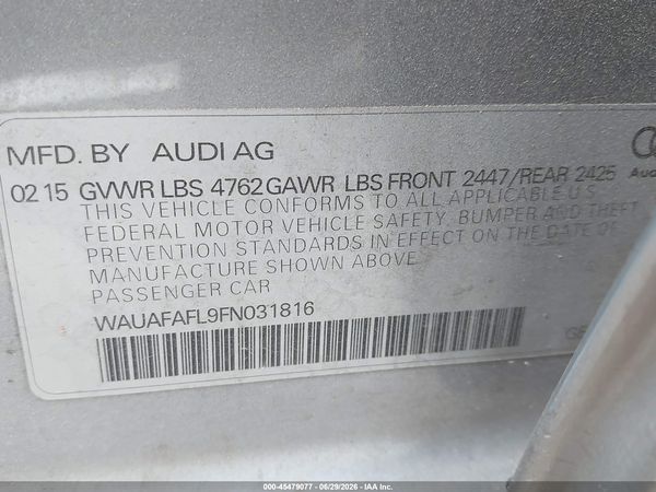 2015 AUDI A4 2.0T PREMIUM