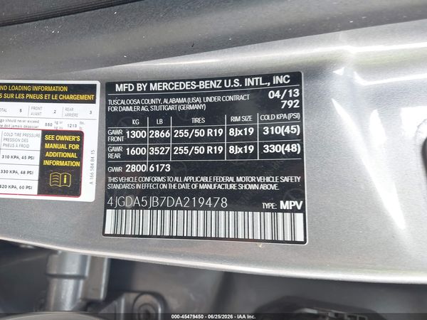 2013 MERCEDES-BENZ ML 350 ML350