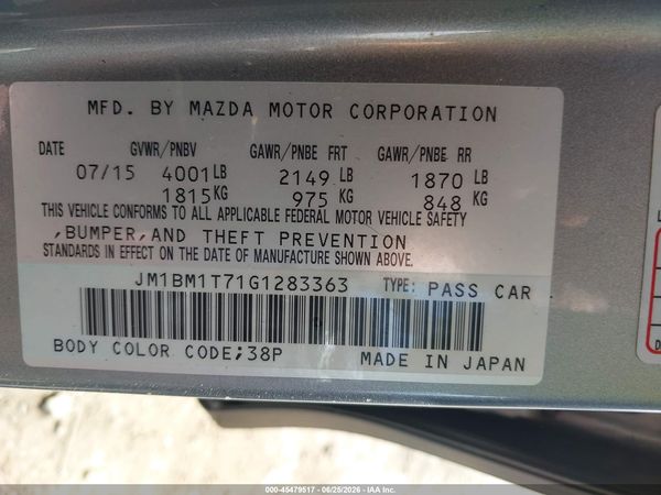 2016 MAZDA MAZDA3 I SPORT