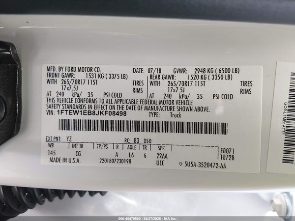 2018 FORD F-150 XL/XLT