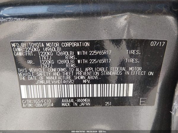 2017 TOYOTA RAV4 HYBRID XLE