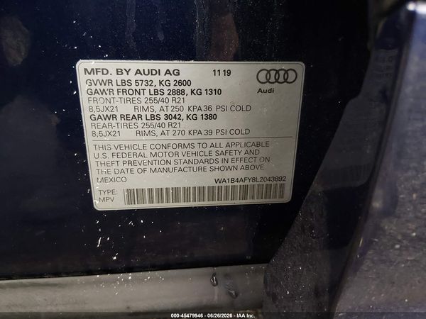 2020 AUDI SQ5