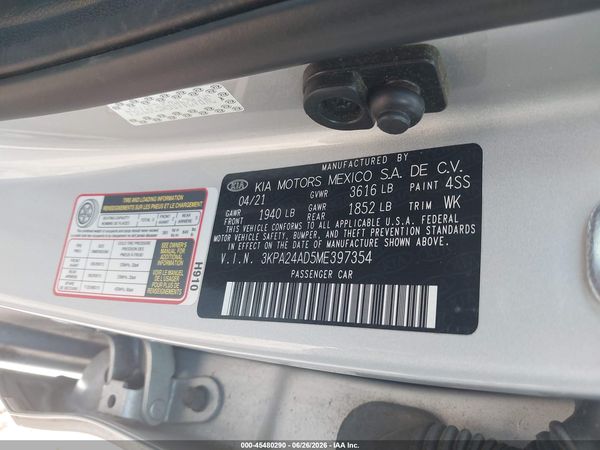 2021 KIA RIO S