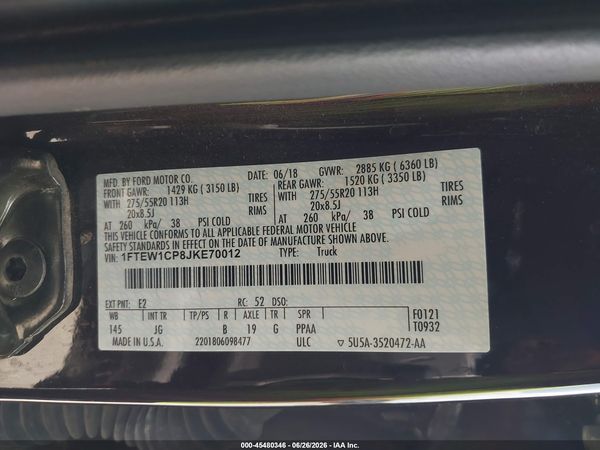 2018 FORD F-150 XL