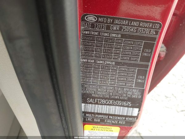 2014 LAND ROVER LR2 HSE LUX