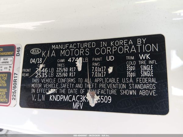 2019 KIA SPORTAGE LX