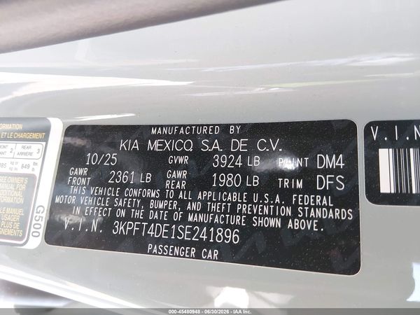 2025 KIA K4 LXS