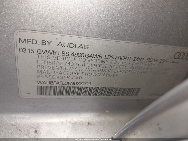 2015 AUDI A4 2.0T PREMIUM