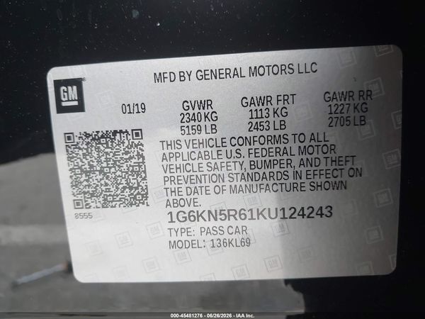 2019 CADILLAC CT6 SPORT