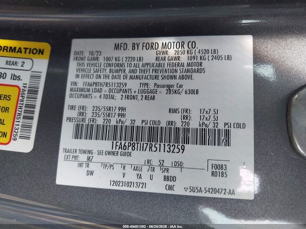 2024 FORD MUSTANG