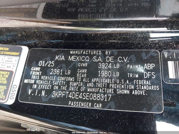 2025 KIA K4 LXS
