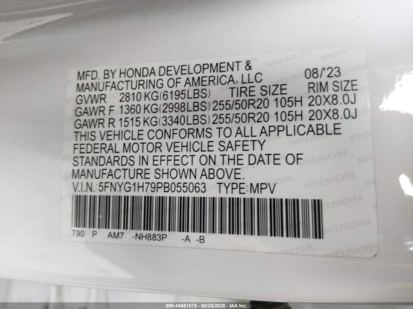 2023 HONDA PILOT AWD TOURING