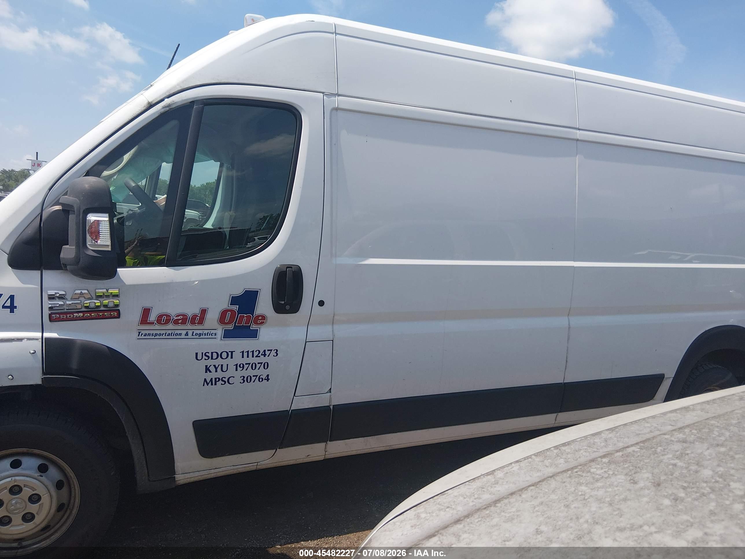 2022 RAM PROMASTER 2500 HIGH ROOF 159 WB