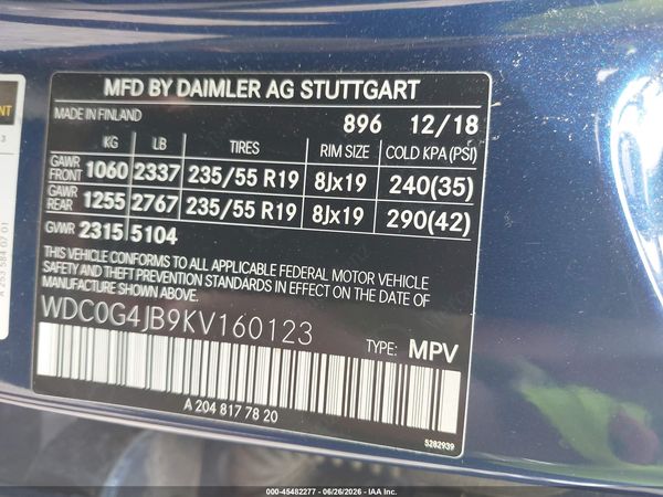 2019 MERCEDES-BENZ GLC 300 GLC300