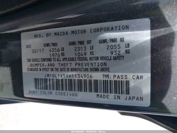 2017 MAZDA MAZDA6 GRAND TOURING