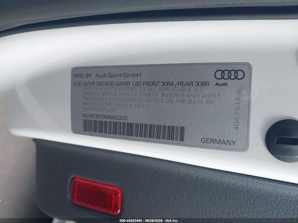 2021 AUDI RS 7 SPORTBACK TFSI QUATTRO TIPTRONIC