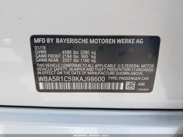 2019 BMW 330I