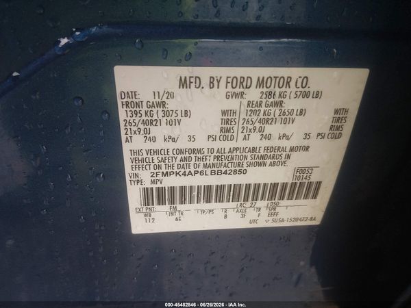 2020 FORD EDGE ST — I9