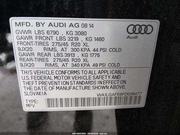 2015 AUDI Q7 3.0T PREMIUM
