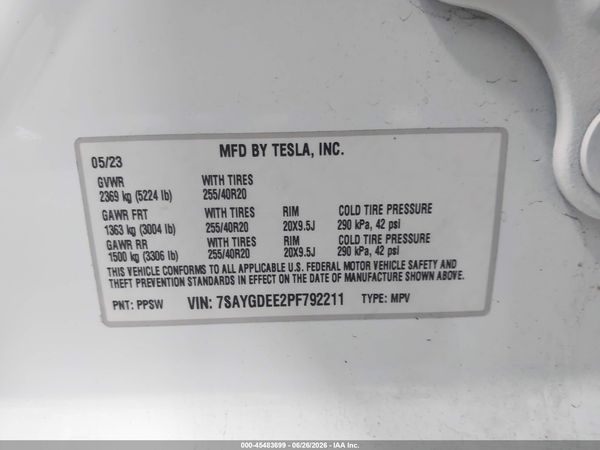 2023 TESLA MODEL Y