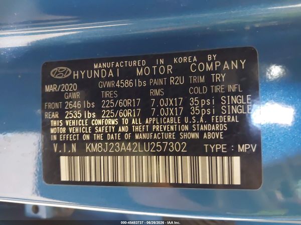 2020 HYUNDAI TUCSON SE