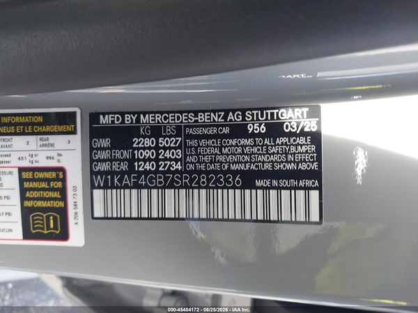 2025 MERCEDES-BENZ C 300 C300
