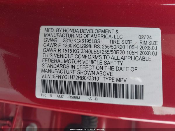 2024 HONDA PILOT TOURING