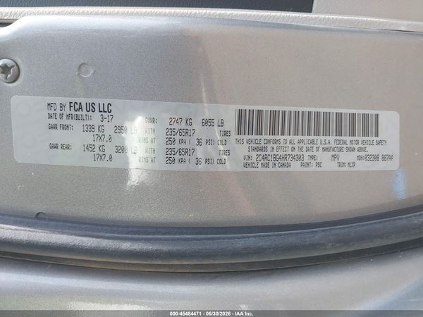 2017 CHRYSLER PACIFICA TOURING-L