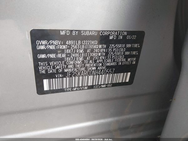 2022 SUBARU FORESTER TOURING