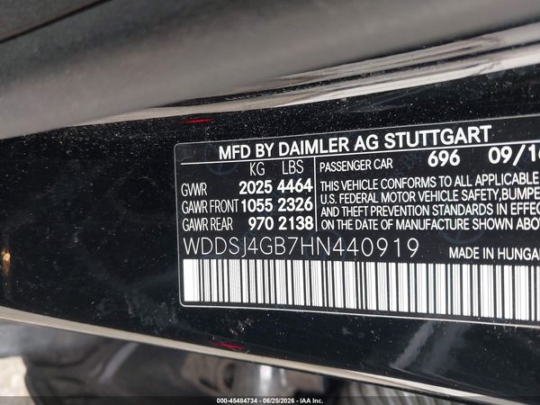 2017 MERCEDES-BENZ CLA 250 4MATIC