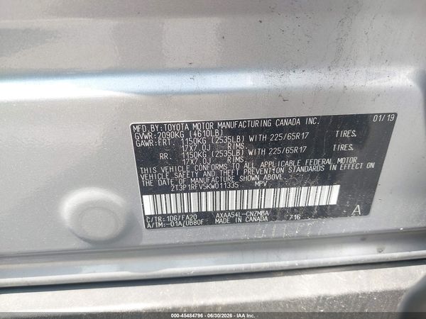 2019 TOYOTA RAV4 XLE